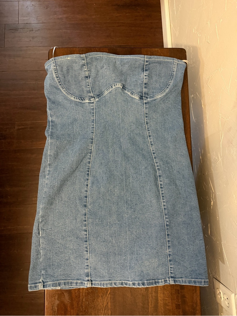 Strapless  Denim Mini Dress